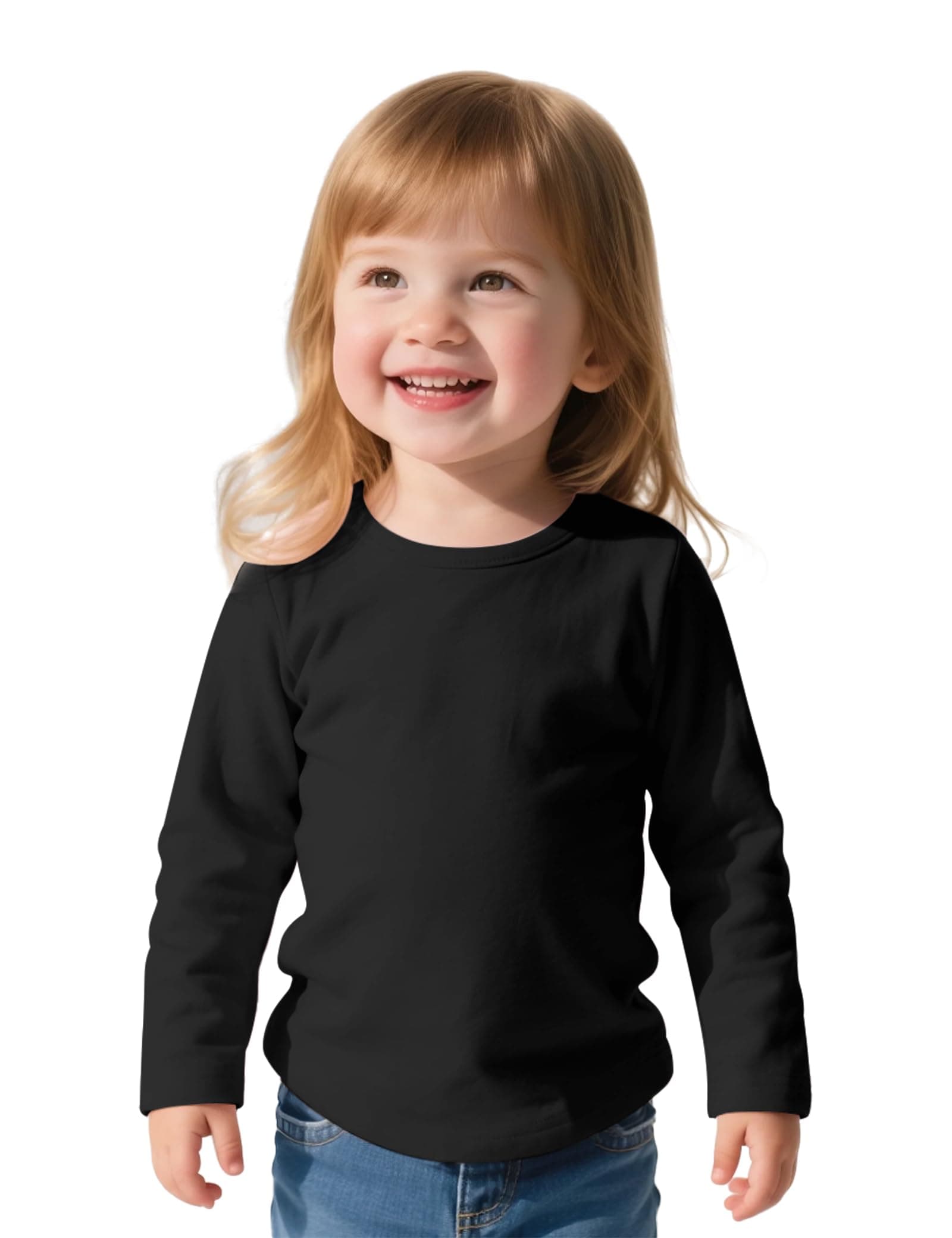 Witwot Toddler Girls Long Sleeve Shirts Soft Cotton Crewneck T-Shirts Tops | Baby Girls Basic Tees for 18M-5T chez Amazon US