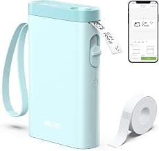 Nelko P21 Label Maker Machine with Tape, Bluetooth Label Printer, Cyan chez Amazon US