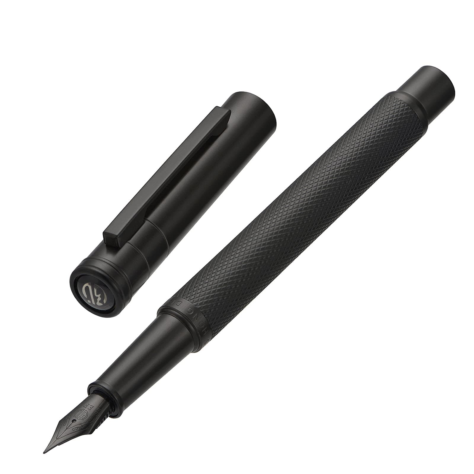 Matte Black Forest Fountain Pen Extra Fine Nib Classic Design with Converter and Metal Pen Box Set by Asvine chez Amazon US
