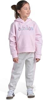 adidas Toddler Girls 2-Piece Long Sleeve Graphic Hooded & Jogger Pants Set Casual - Purple