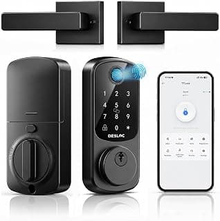 DESLOC B200 Fingerprint Smart Lock with 2 Lever Handles Set,Front Door Lock chez Amazon US