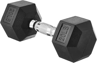 Amazon Basics Rubber Hex Dumbbell Hand Weight chez Amazon US