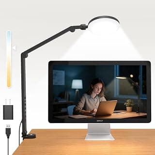 10W LED Lampe de bureau LED réglable with I-Clamp, [5 Color Modes 10 Brightness Dimmable] Clip on Architect Lamp, 30 60... chez Amazon Canada
