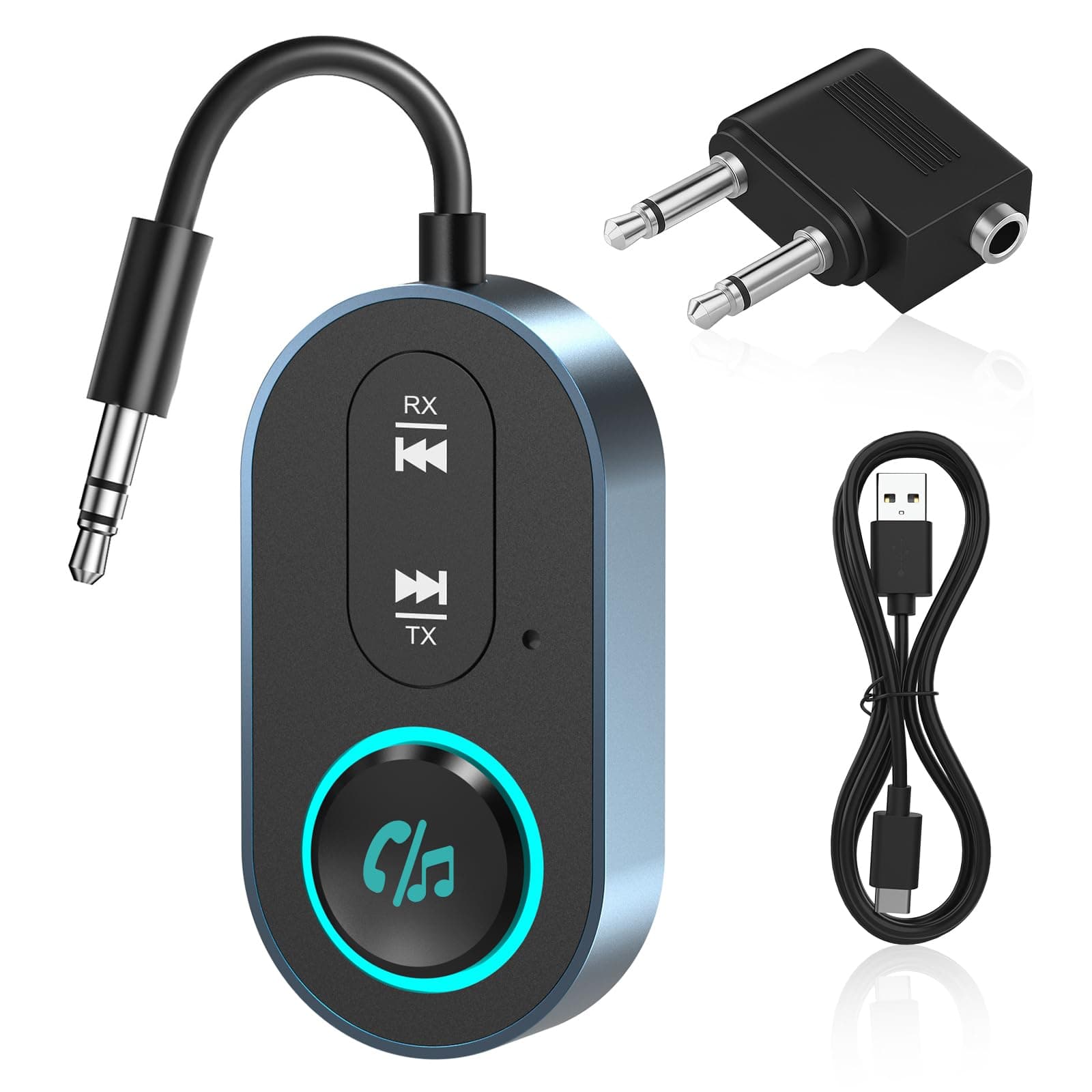 Bluetooth 5.3 Transmitter Receiver, 2 in 1 Wireless Aux chez Amazon UK