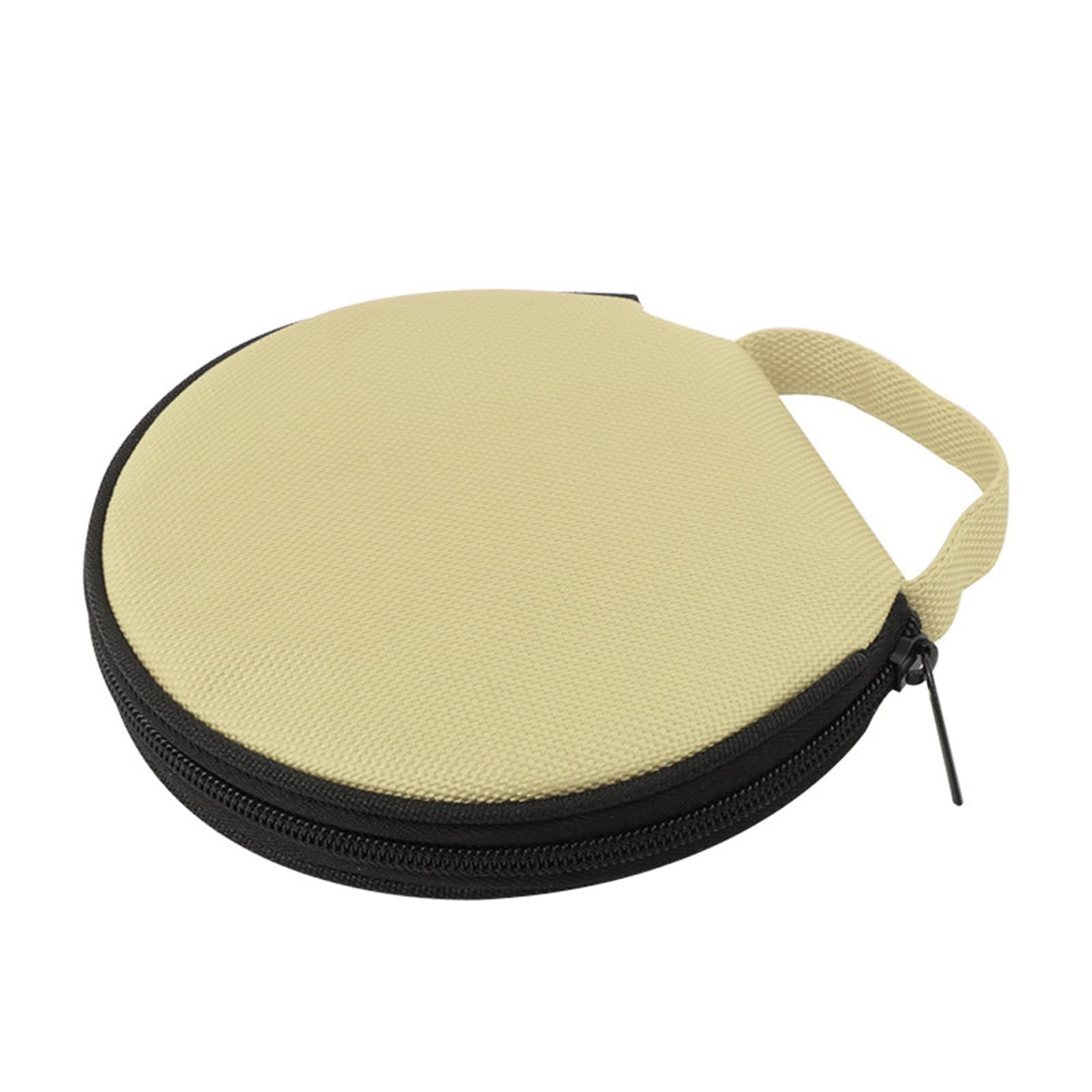 HKAENE 20 Capacity CD Case, DVDs Wallet Holder Portable Round Oxford Disc CD DVD VCD Wallet (Beige) chez Amazon US