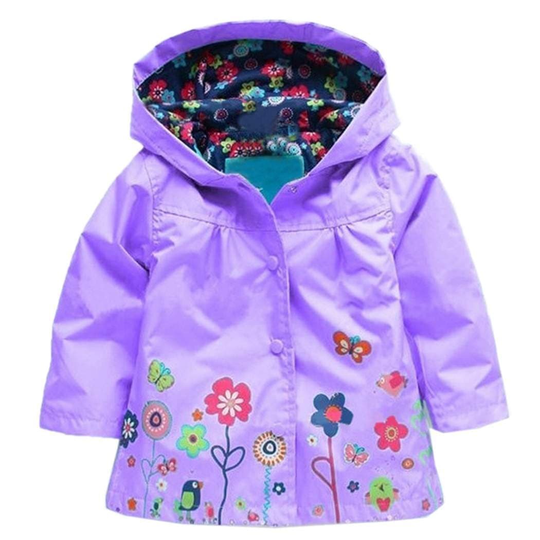 Arshiner Toddler Girls Waterproof Hooded Coat Jacket Outwear Raincoat chez Amazon US