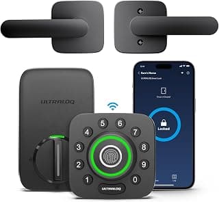 ULTRALOQ U-Bolt Pro WiFi Fingerprint Smart Lock with Handle, Remote Access chez Amazon US