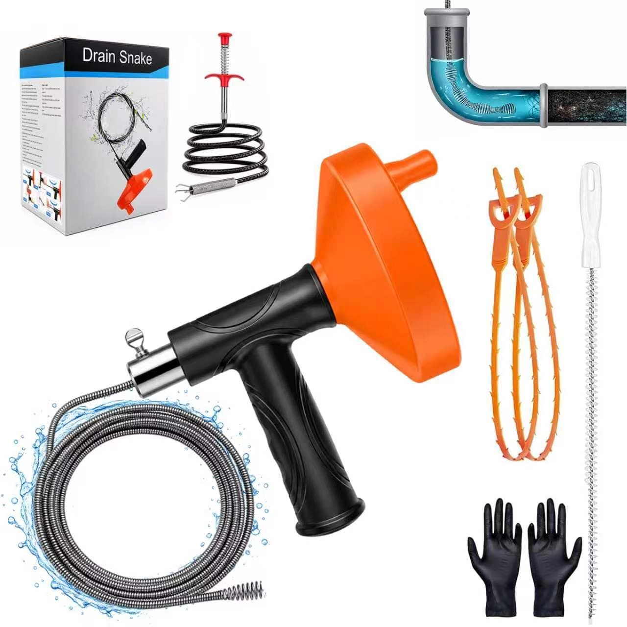 Drain Snake Auger 33 Feet, Plumbing Snake chez Amazon UK