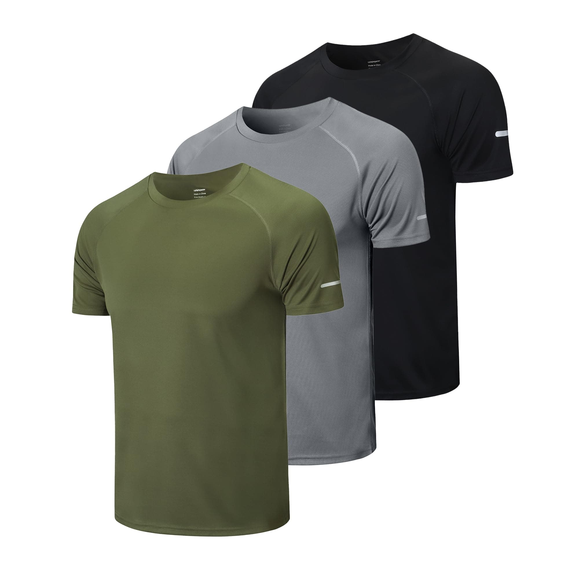 HUAKANG Mens T Shirts Quick Dry Breathable Short Sleeve Gym Tops | Sports Workout Running Athletic Crew Neck Moisture Wicking Tees chez Amazon UK