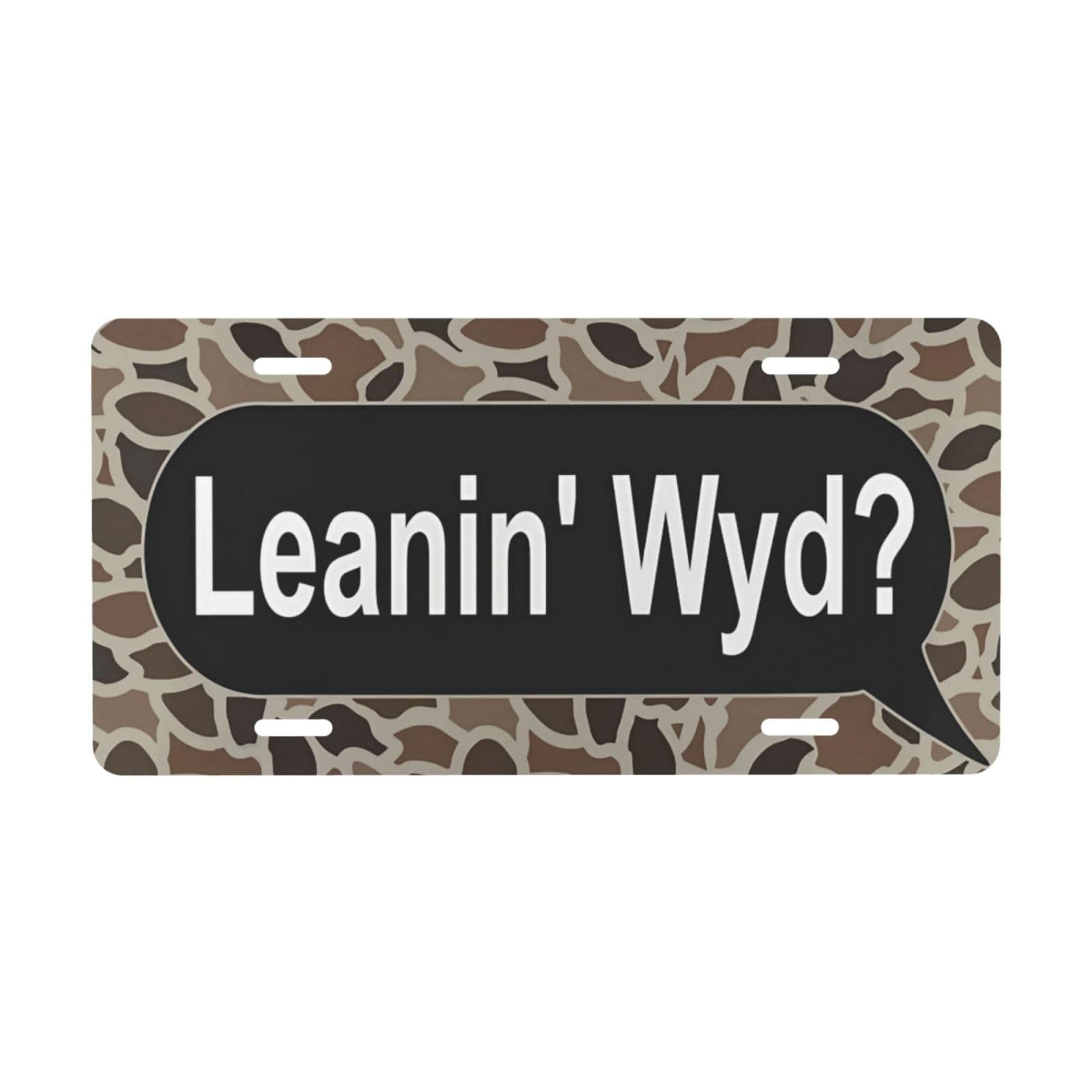 Leanin' WYD License Plate Decorative Metal Car Plate | Vanity Tag, Aluminum, Novelty, Waterproof, Colorfast, 12×6 Inch chez Amazon US