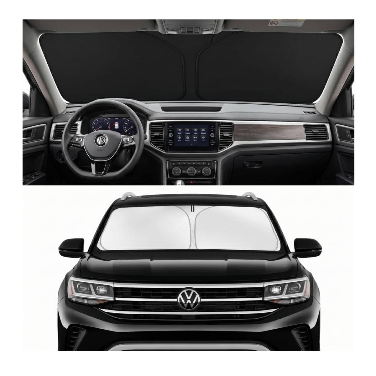 Custom Fit Windshield Sun Shade for Volkswagen VW Atlas 2018-2026 | chez Amazon US