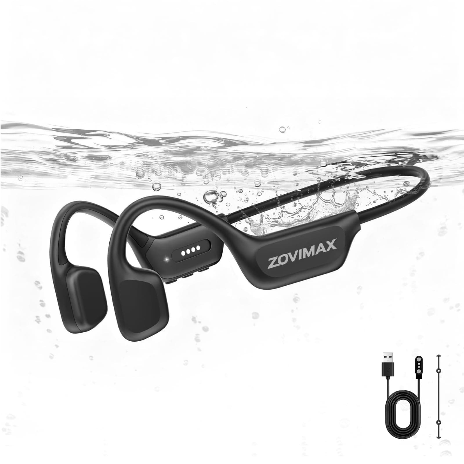 ZOVIMAX Bone Conduction Headphones, Swimming Headphones, Running Headphones | IPX8, MP3 Mode 8GB Memory Up to 12 Hours, Bluetooth 6.0... chez Amazon UK