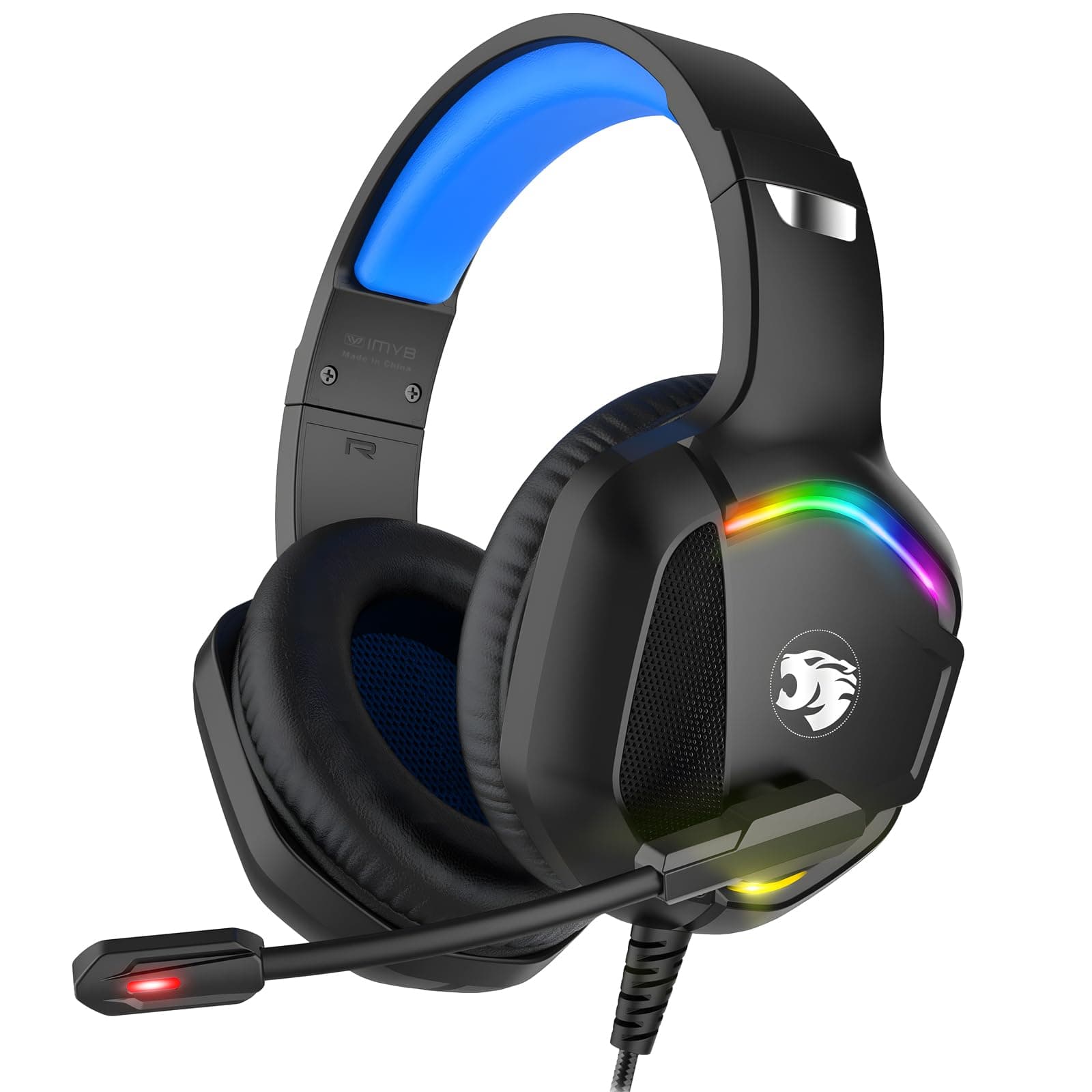 IMYB A36 Gaming Headset with Mic Stereo Headphones for Pc PS5, Xbox | RGB Wired Over-Ear Noise Cancelling for Xbox Series X/S, PS4,... chez Amazon US