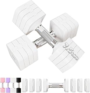 Adjustable Dumbbell Set for Women Men 7.5LB/10LB/15LB/20LB/25LB Each chez Amazon US
