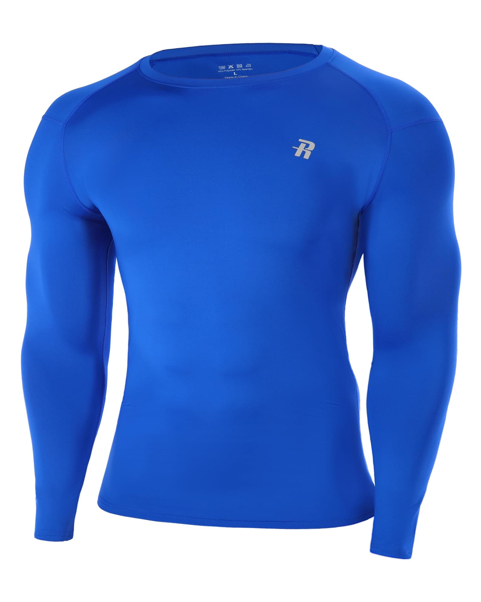 Runhit Men's Compression Base Layer Long Sleeve Top, UPF 50+ Quick Dry Sports Undershirt for Running Gym Cycling Football Golf Training chez Amazon UK
