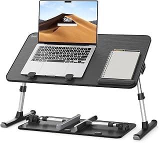 SAIJI Height & Angle Adjustable Lap Desk Laptop Stand for Bed chez Amazon US