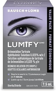 LUMIFY Redness Reliever Eye Drops, Whiter & Brighter looking eyes, 7.5 ml | significantly reduces redness, works in 1 minute & lasts... chez Amazon Canada