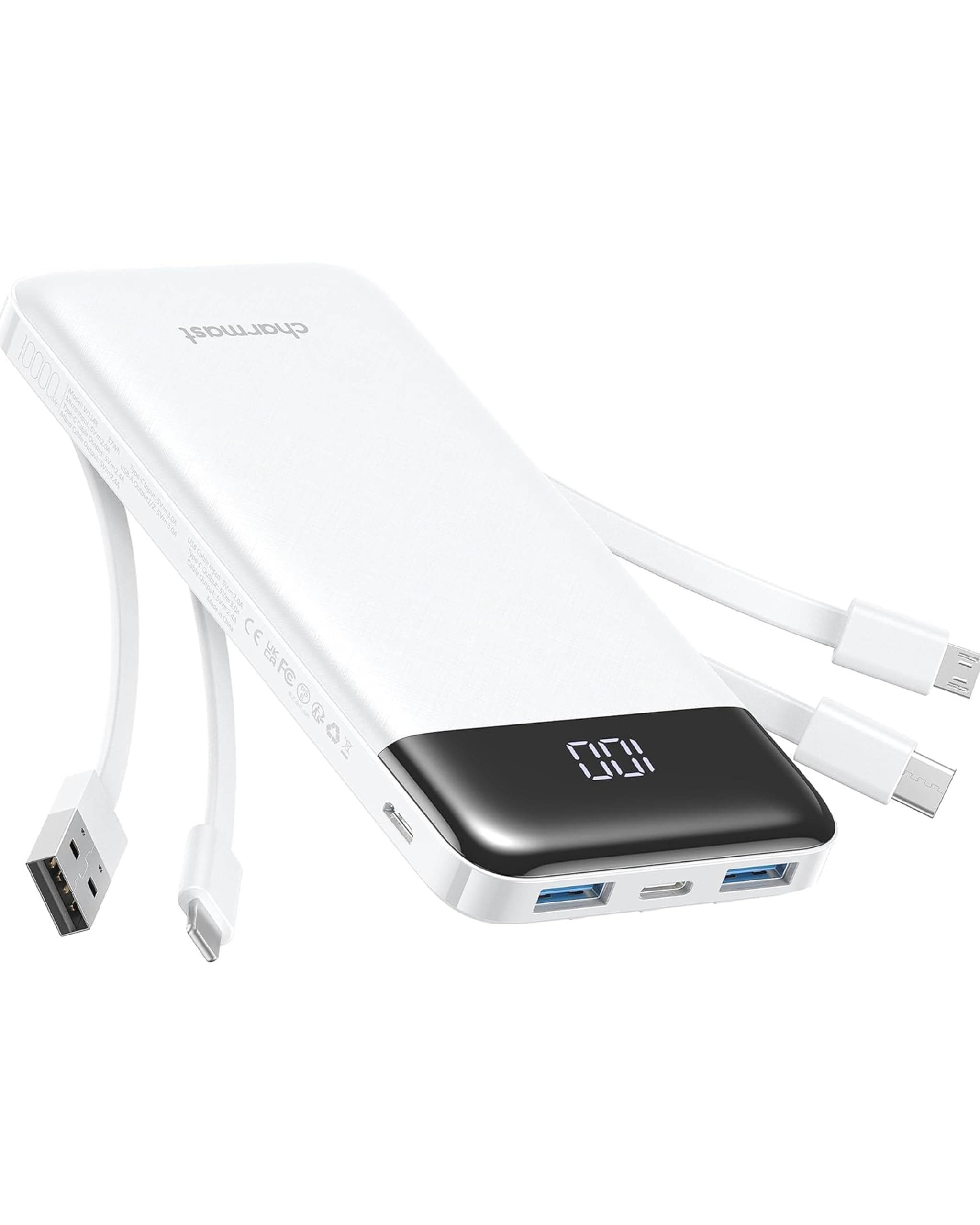 Charmast Power Bank with Built in 4 Cables, 10000mAh Portable Charger chez Amazon Canada
