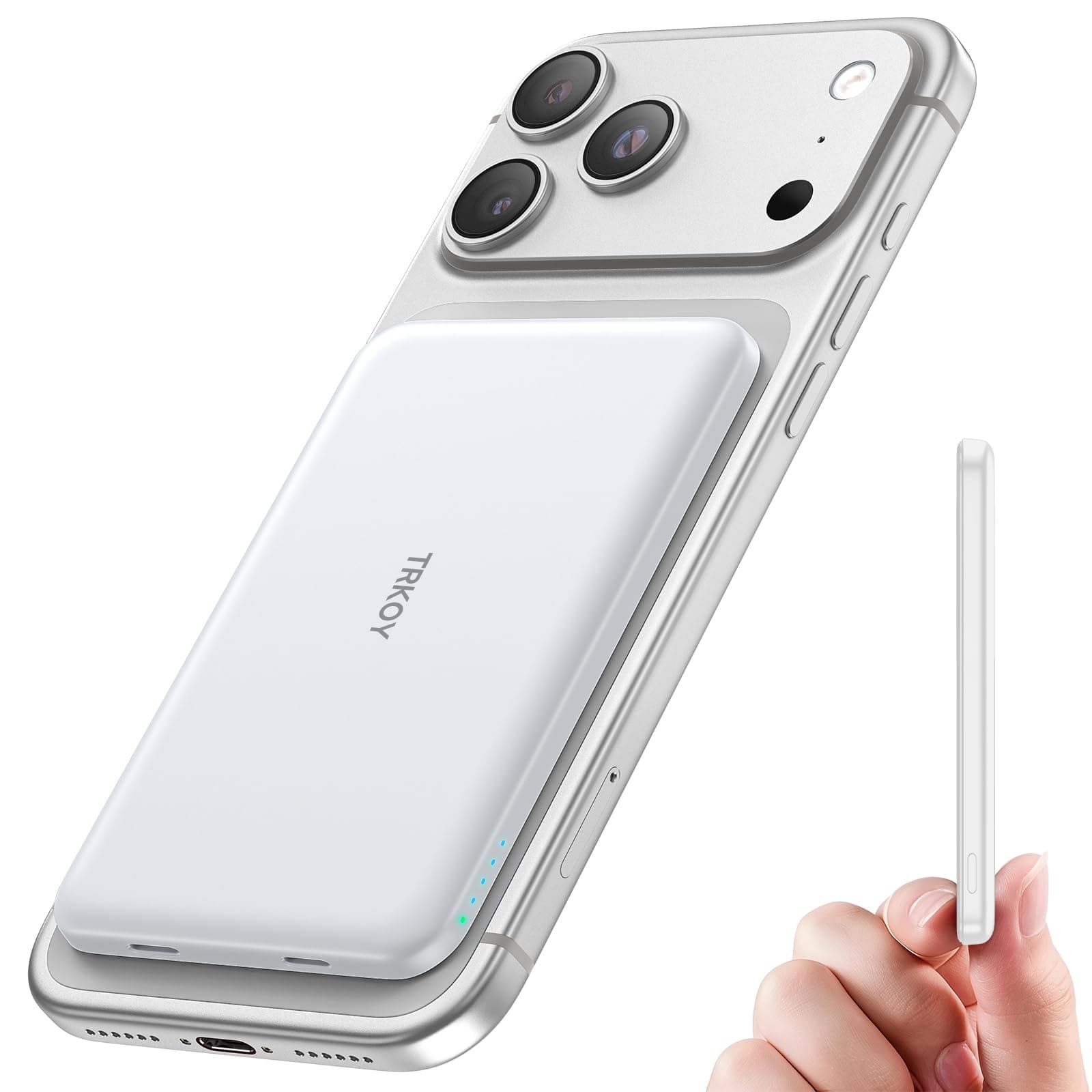 for Magsafe Portable Charger, 5000mAh Slim Wireless Magnetic Power Bank | Travel Essential chez Amazon US