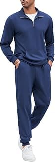 Puma COOFANDY Men's Tracksuit 2 Piece Quarter Zip Sweatsuit Sets Casual Athletic Running Jogging Suits chez Amazon US