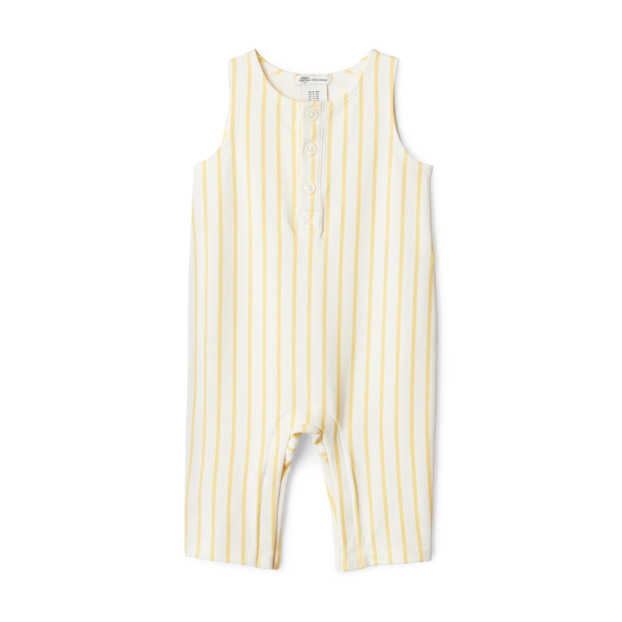 Amazon Essentials x Sofia Grainge Unisex Babies' Sleeveless Lightweight French Terry Romper chez Amazon US