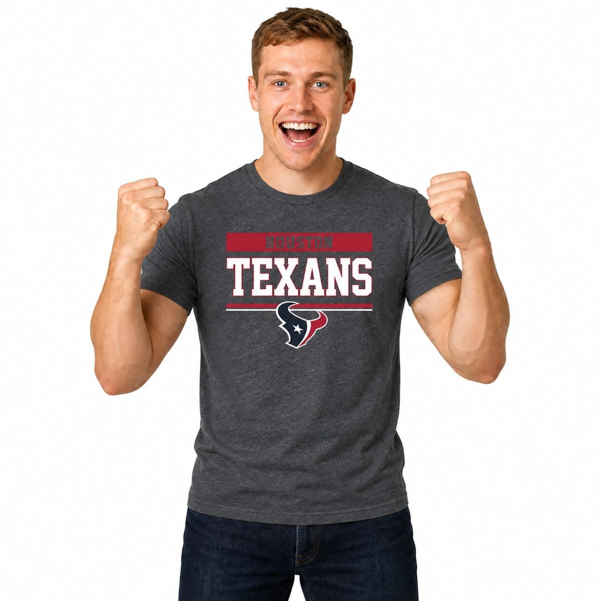 NFL Charcoal T-Shirt for Men and Women - Cotton Blend Tagless Tee | Officially licensed chez Amazon US