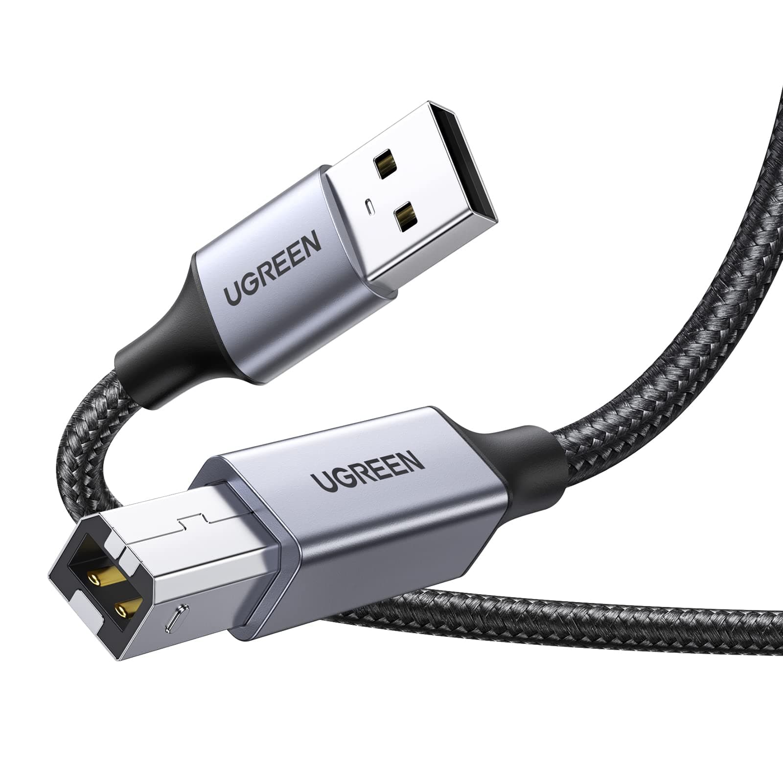 UGREEN USB Printer Cable USB 2.0 Braided Type A to B for MIDI, HP Printer, 1M chez Amazon UK