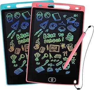 Tablette d'écriture LCD, 2 packs de tampons à dessin pour enfants de 3, 4, 5, 6 ans - 21,6 cm de lignes colorées à gribouiller -... chez Amazon Canada