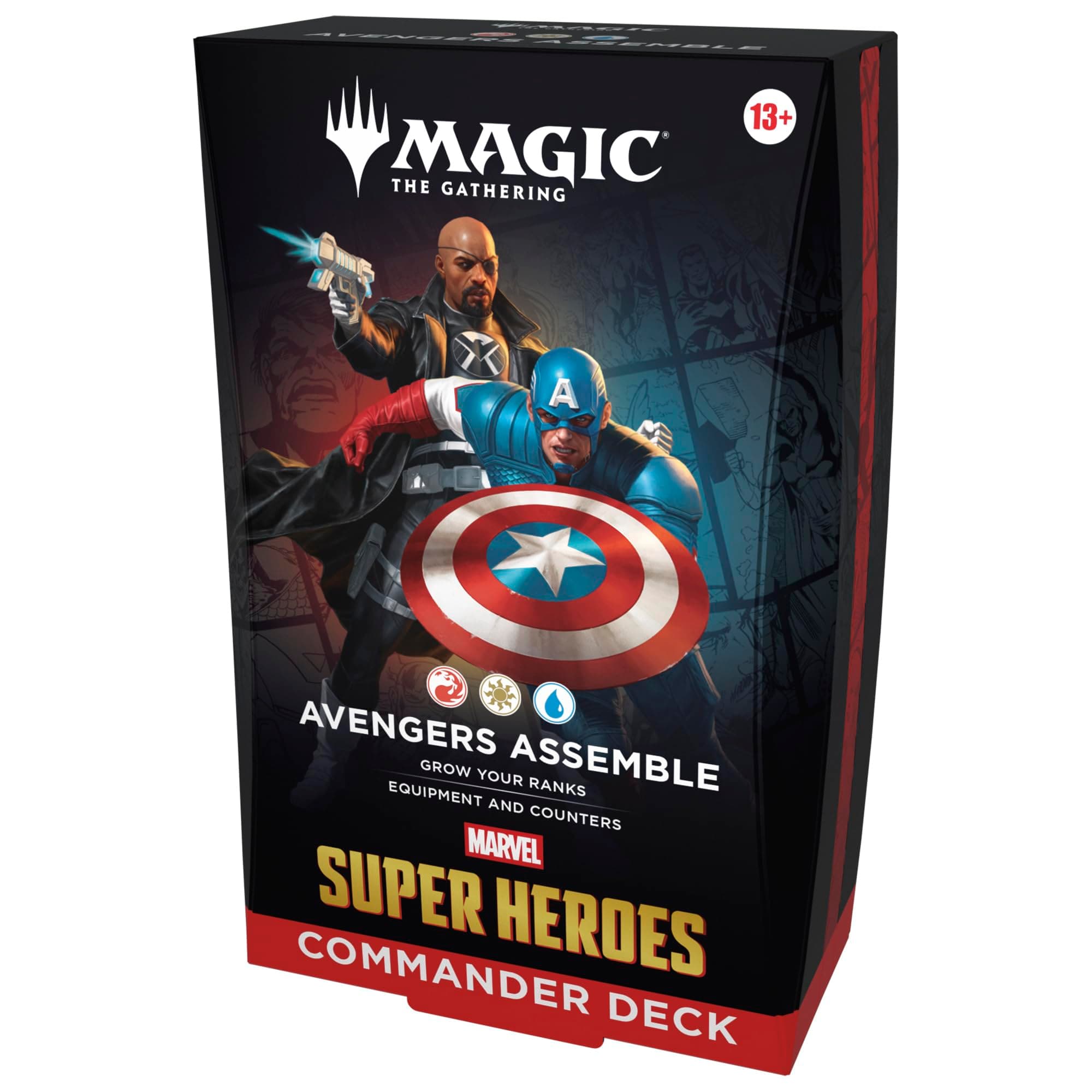 Magic: The Gathering | Marvel Super Heroes Commander Deck - Avengers Assemble (100-Card Deck + Accessories) chez Amazon US