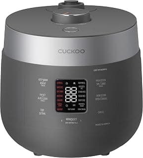 CUCKOO CRP-ST0609F | 6-Cup (Uncooked) Twin Pressure Rice Cooker & Warmer | 12 Menu Options: High/Non-Pressure Steam &... chez Amazon Canada