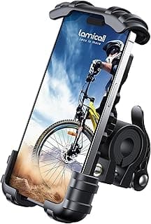 Lamicall Support de téléphone pour vélo – Utilisation à une main | Pince de guidon rotative à 360° pour iPhone 17 Pro Max Air de 4,7 à... chez Amazon Canada