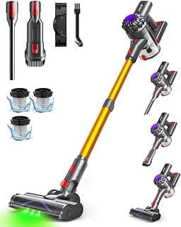 Cordless Vacuum Cleaner, 450W 40KPA 45Mins Vacuum Cleaners for Home | Lightweight Self-Standing Stick Vac with Green... chez Amazon Canada