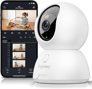 Caméra intérieure BoyKeep, caméra 2K pour sécurité domestique avec détection de mouvement, caméra pour animaux avec application... chez Amazon Canada