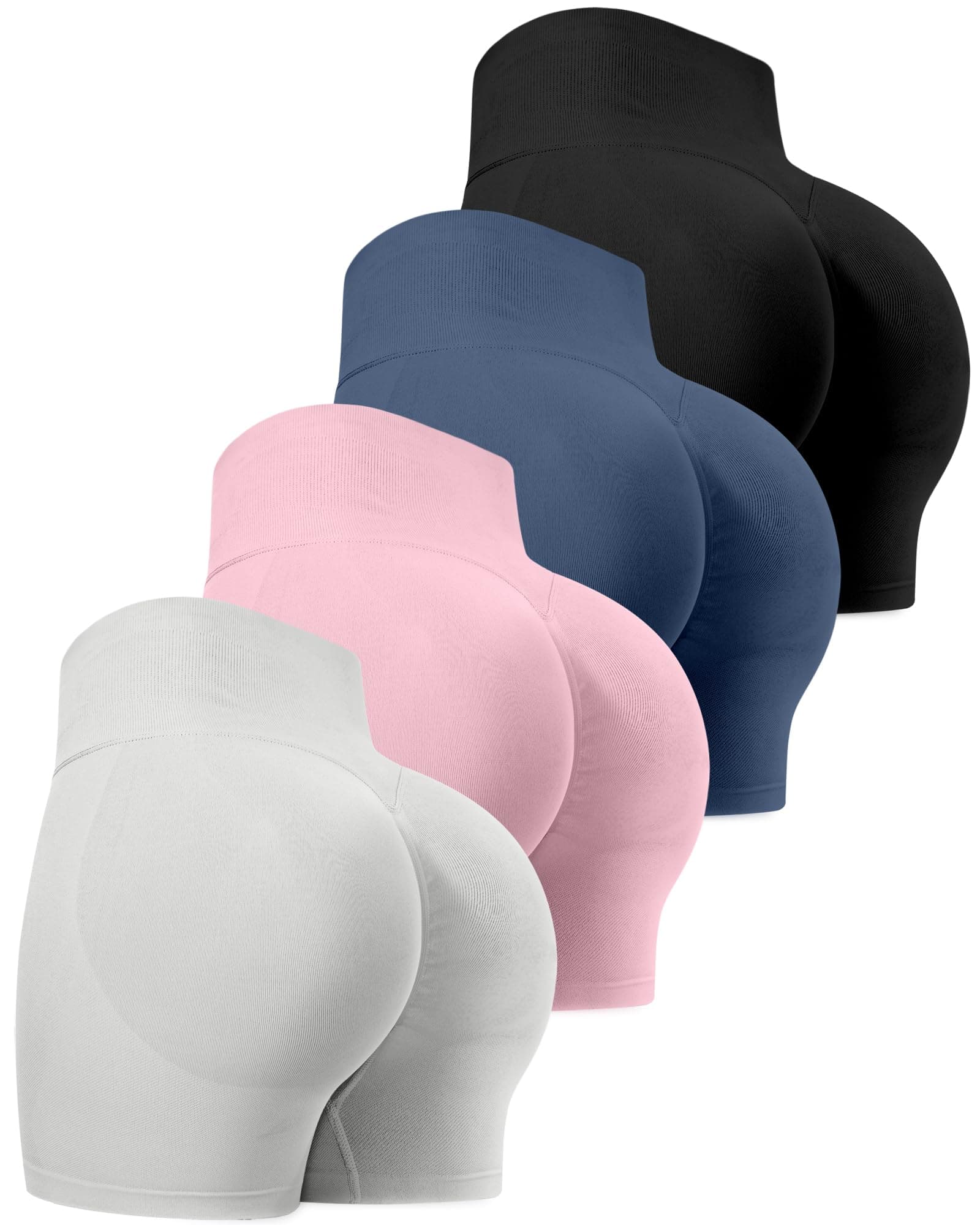 CHRLEISURE Workout Shorts for Women, High Waisted Butt Lifting Scrunch Sports Seamless Gym Shorts Set chez Amazon US