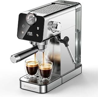 20 Bar Compact Espresso Coffee Machines with Milk Frother for Home chez Amazon US