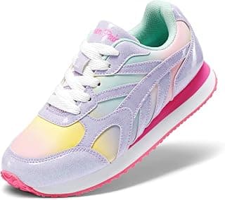 Nike DREAM PAIRS Girls Tennis Shoes Rainbow Sneakers | Easy-Care Lace up Upper Cushioned Insole Lightweight Comfort Anti Slip Sole...