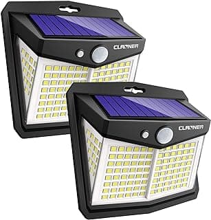 CLAONER Lampes solaires d'extérieur [128 LED/3 modes], lampes solaires de sécurité avec détecteur de mouvement IP65, étanches,... chez Amazon Canada