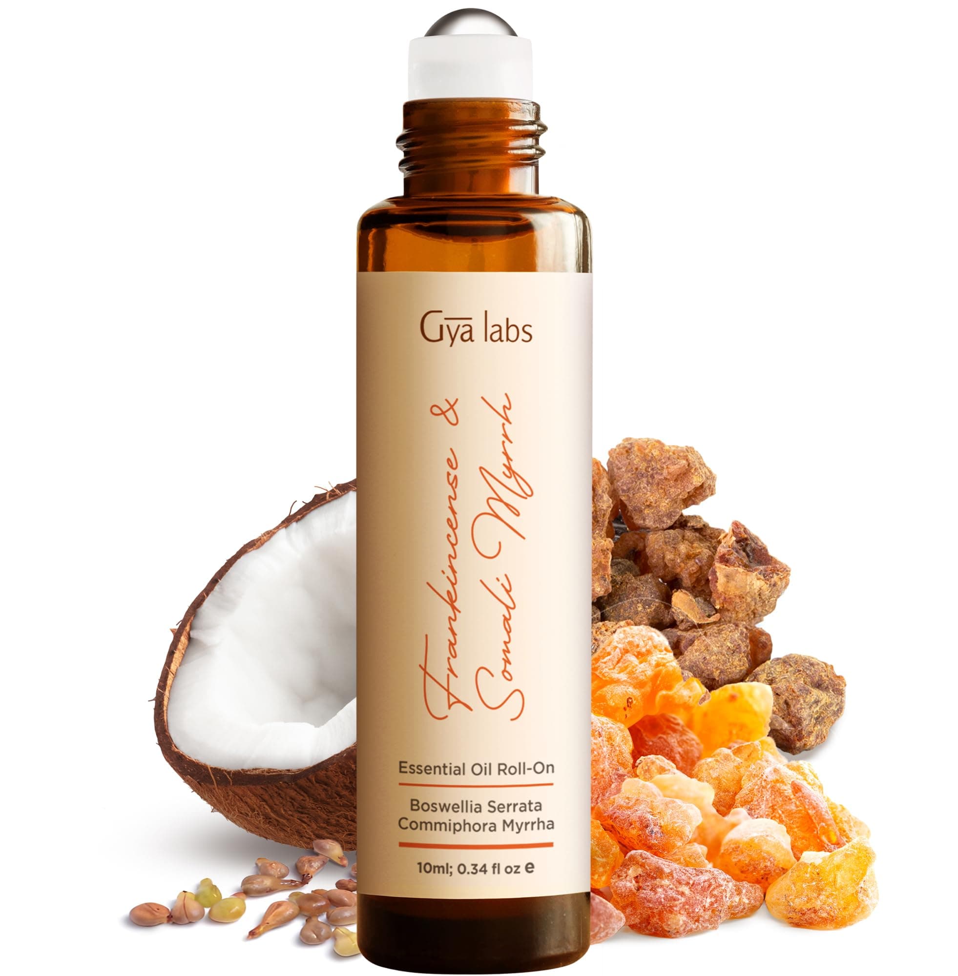 Frankincense & Somali Myrrh Essential Oil Roll-On for Skin, 0.34 Oz | chez Amazon US
