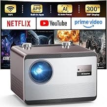 HAPPRUN 2500 ANSI 4K Decoding Outdoor Projector with Built-in Streaming App chez Amazon US