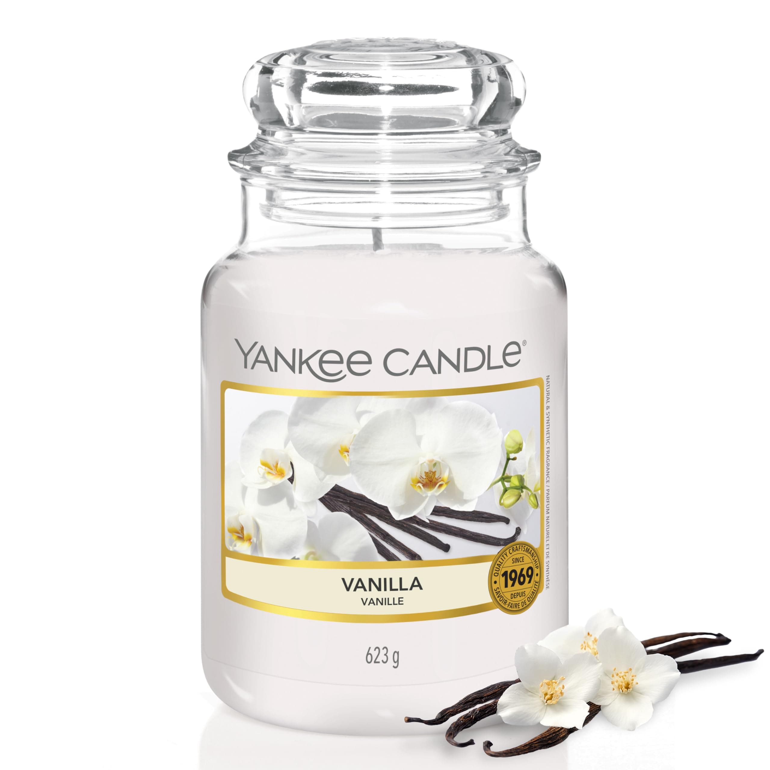Yankee Candle Scented Candle | Vanilla Large Jar | Long Burning Candles: up to 150 Hours | Perfect Gifts for Women chez Amazon UK