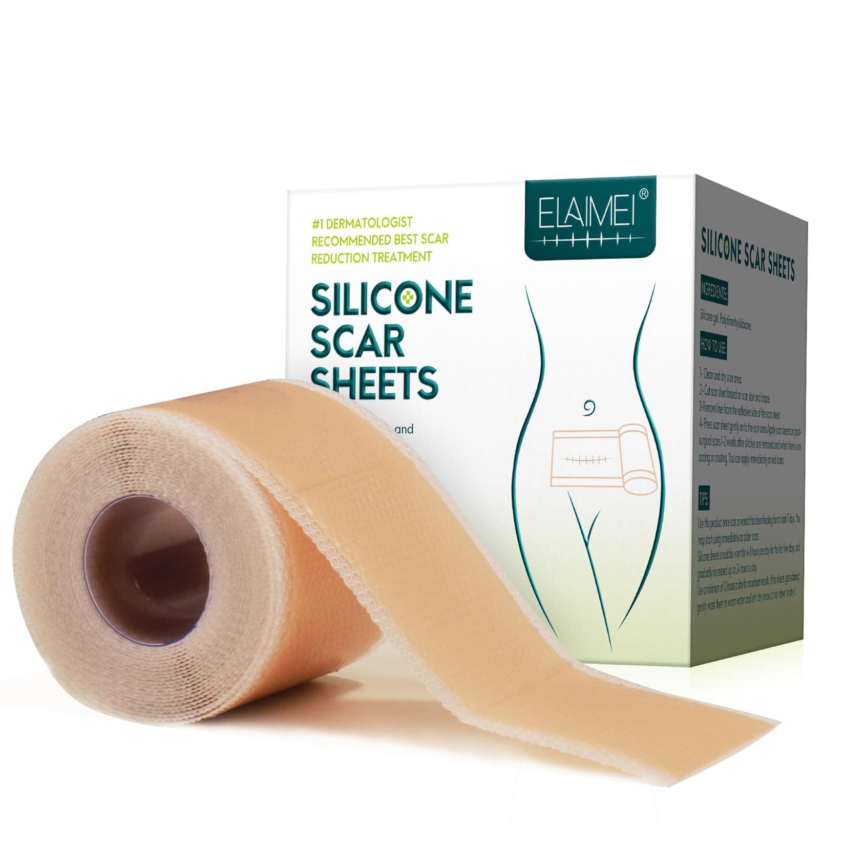 Silicone Scar Sheets (1.6” x 120” Roll-3M), chez Amazon US