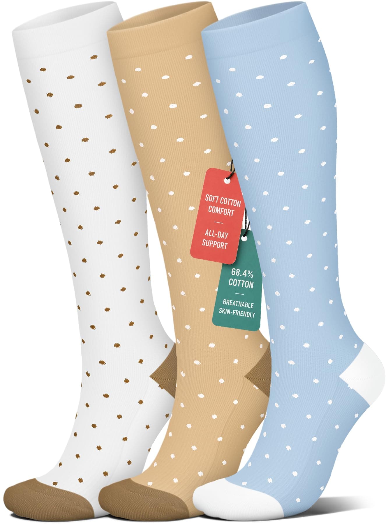 4 Pairs Compression Socks for Women Circulation-Best Support for Nurses,Running,Athletic,Travel chez Amazon US