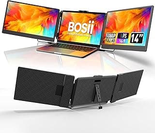 BOSII Extension d'écran d'ordinateur portable – 14 pouces Triple IPS FHD 1080p HDMI/USB-A/Type-C Moniteurs portables étendus pour... chez Amazon Canada