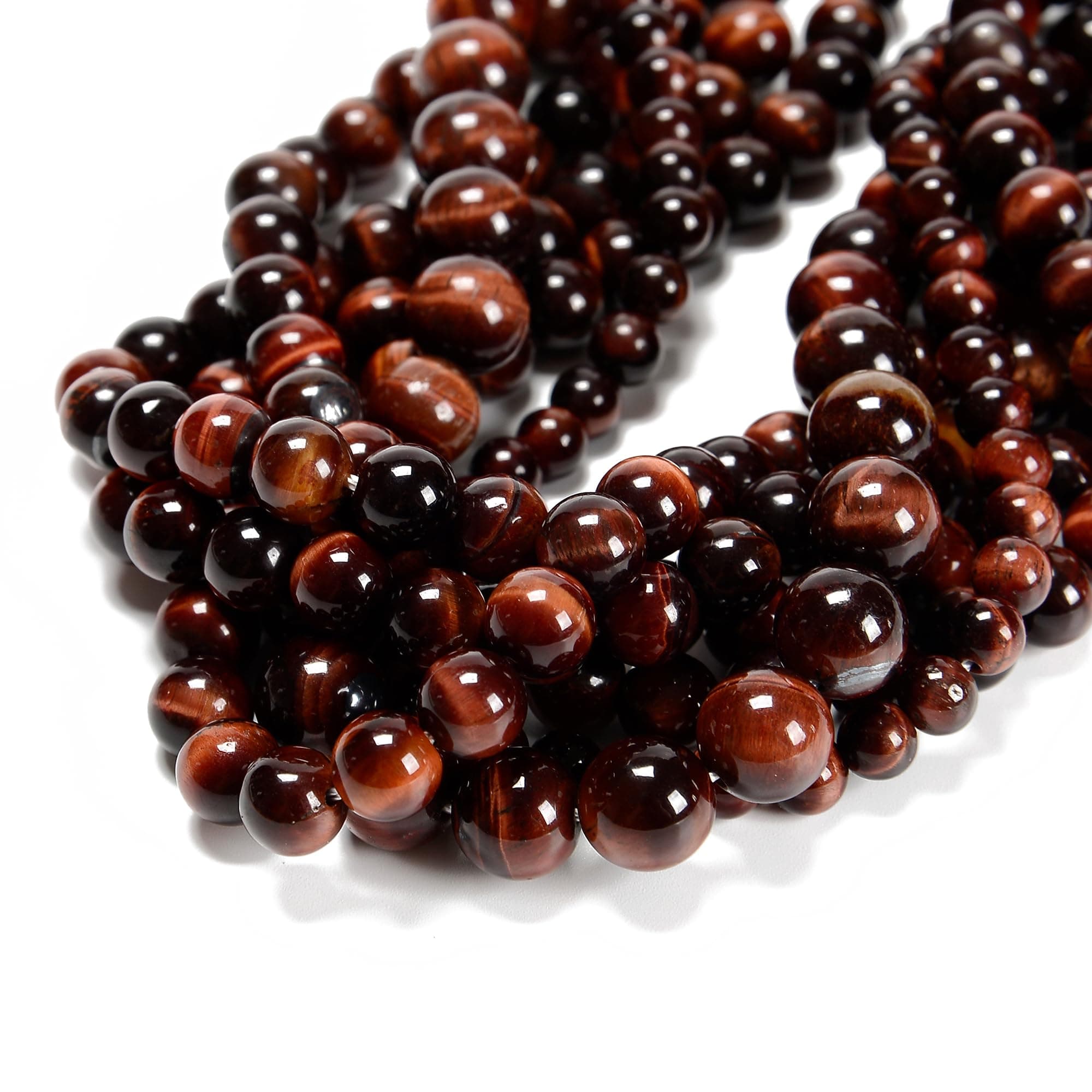 38Pcs Red Tiger Eye 10mm Beads Natural Stone Round Gemstone Genuine Real Stone for DIY Bracelet Jewelry String Making chez Amazon US