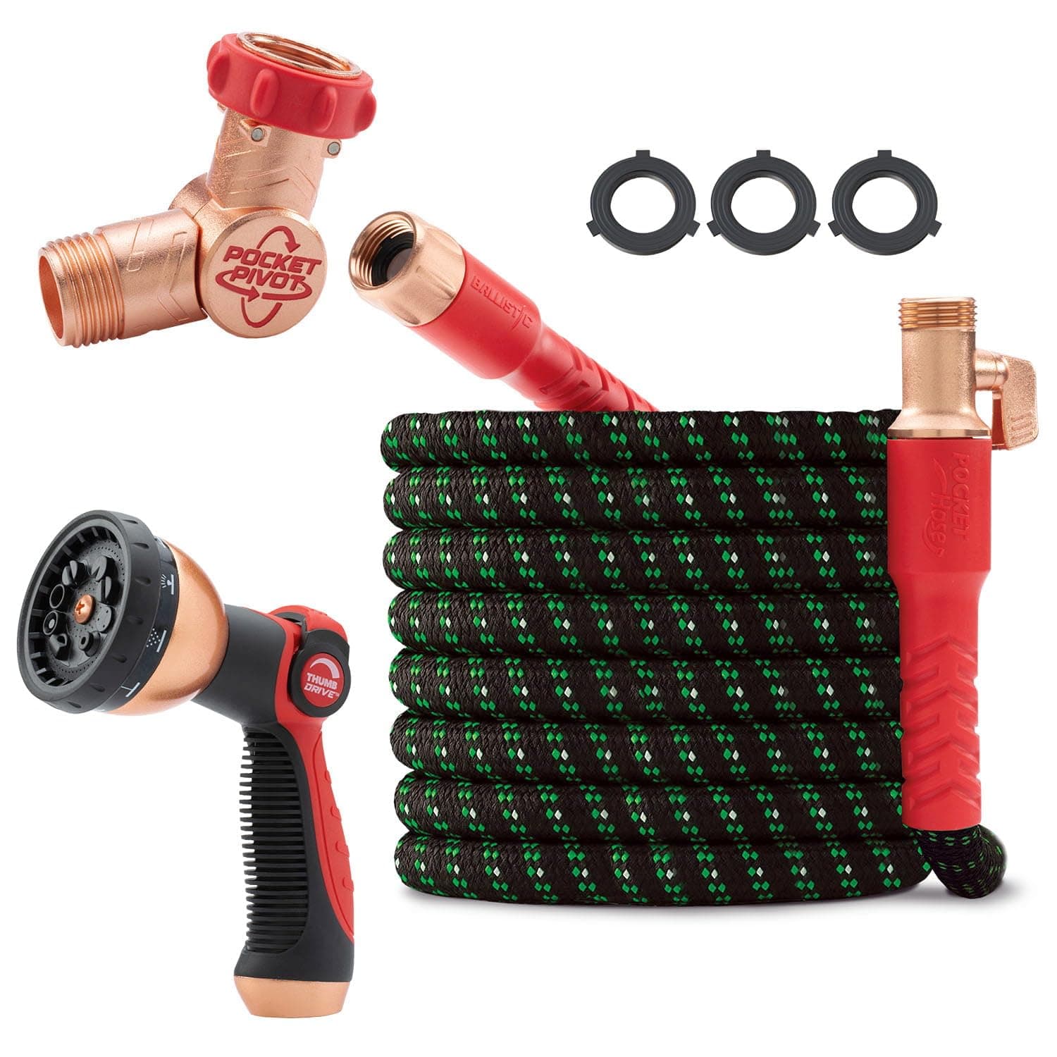Pocket Hose Ballistic Double UV 75 FT Expandable Garden Hose, chez Amazon US
