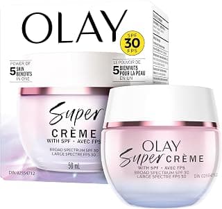 Olay Super Cream with Écran solaire minéral haute protection SPF 30, Ultra Lightweight Face Moisturizer with Vitamin C,... chez Amazon Canada