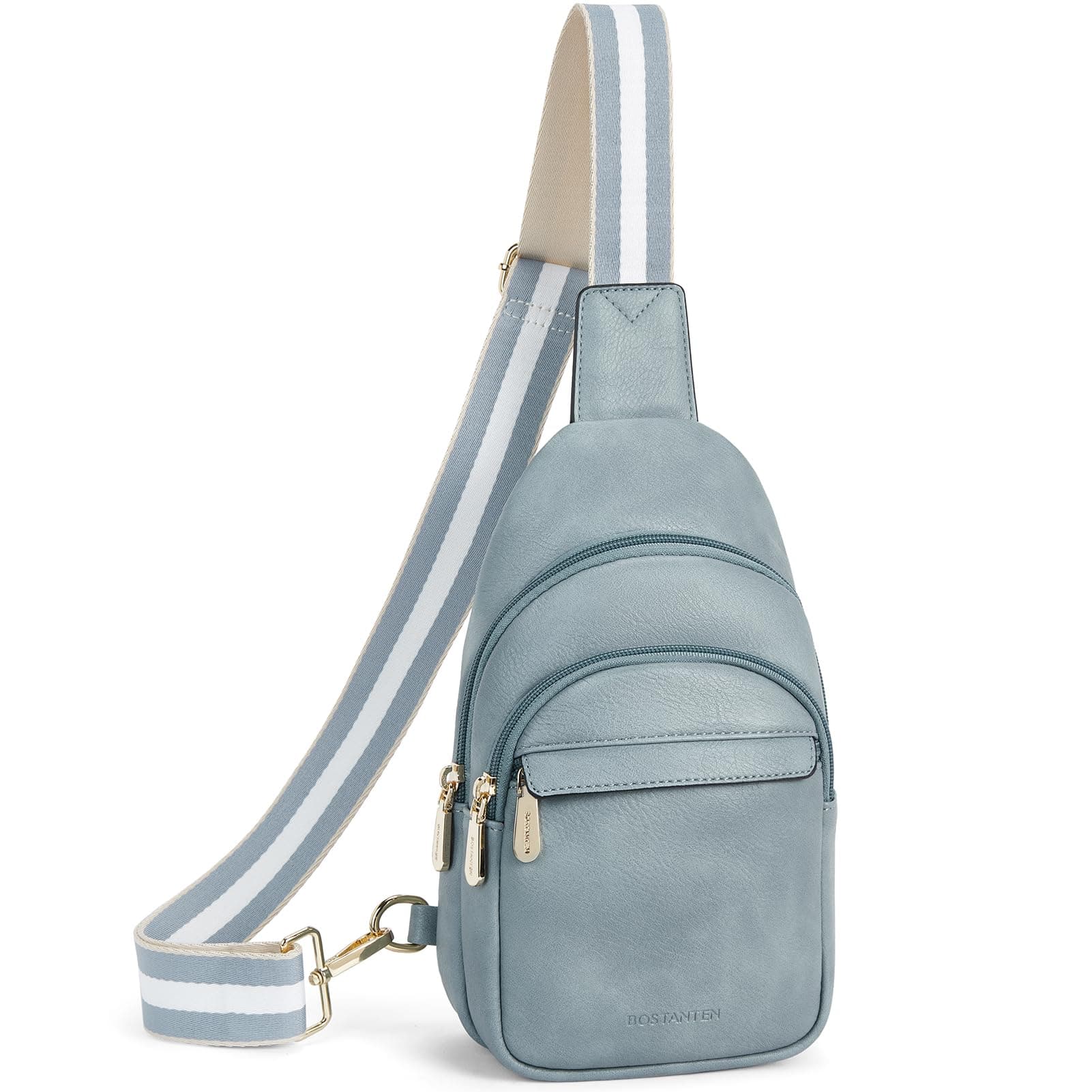 BOSTANTEN Sling Bag for Women Leather Crossbody Bags Fanny Pack Chest Bag for Travel chez Amazon US