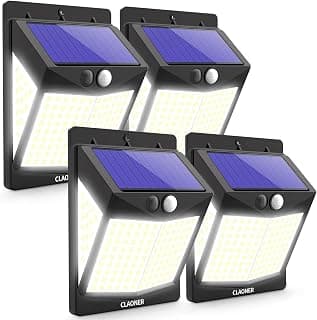 CLAONER Solar Lights Outdoor Motion Sensor Lights 3 Modes, Solar Powered Security Lights (Permanent On All Night/Smart Brightness... chez Amazon Canada