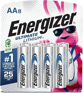 Energizer L91SBP-8 Ultimate Lot de 8 piles AA au lithium chez Amazon Canada