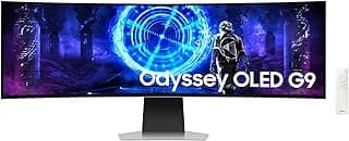 Samsung Moniteur de jeu DQHD G9 OLED argenté de 49 pouces avec taux de chez Amazon Canada